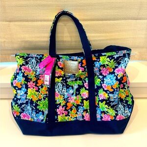 NWT Lily Pulitzer Mickey and Minnie Canvas Tote Bag